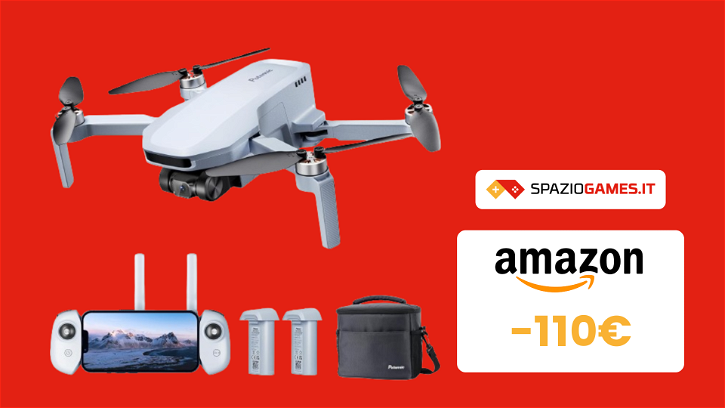 Immagine di Questo drone oggi COSTA POCHISSIMO grazie a un doppio sconto (-110€)!