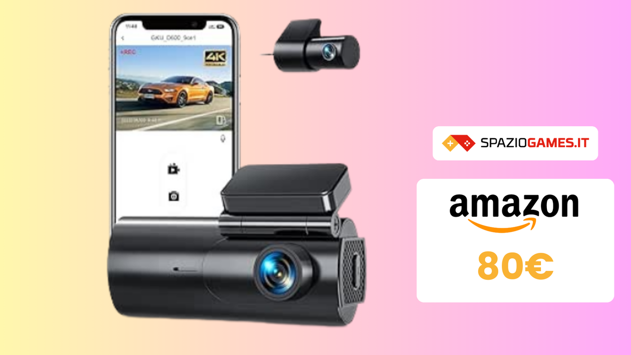 Immagine di SCONTO e COUPON su questa UTILE Dash Cam Auto 4K!