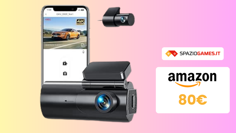 Immagine di SCONTO e COUPON su questa UTILE Dash Cam Auto 4K!