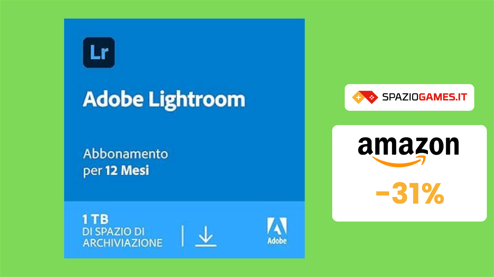 1 Anno di Licenza Adobe Lightroom al prezzo TOP di 100€!