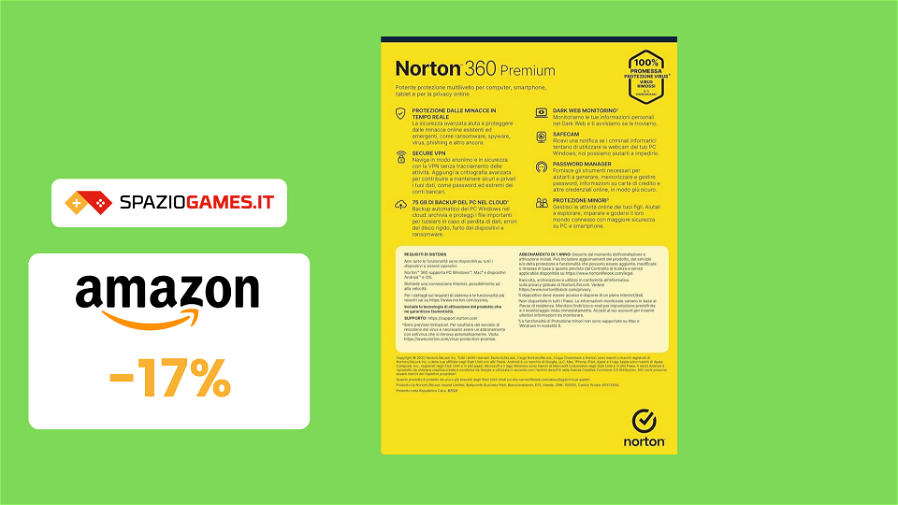 Immagine di Sicurezza e protezione di Norton 360 Premium a SOLI 39€! DA NON PERDERE!