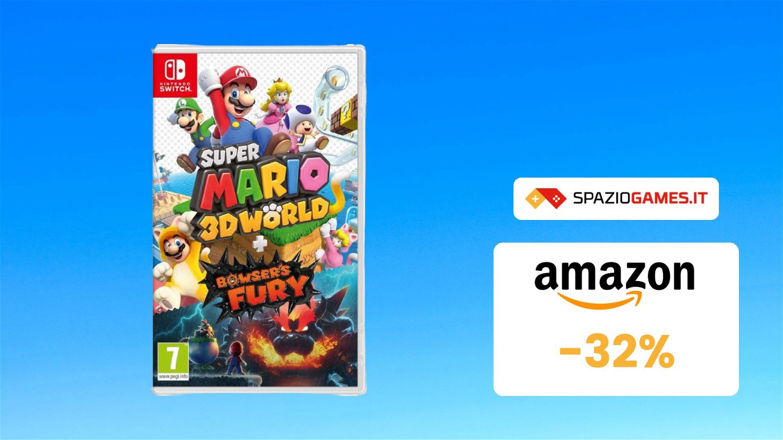 Super Mario 3D World + Bowser’s Fury, uno dei migliori platform per Switch, con il 32% di SCONTO!