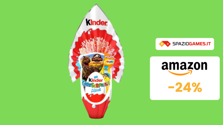 Uovo di Pasqua Kinder GranSorpresa Maxi di Jurassic World a SOLI 11€!