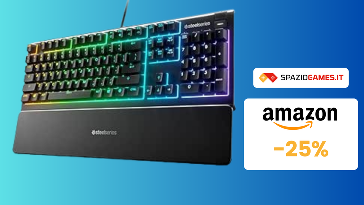 Prezzo SUPER TOP di 60€ su questa tastiera gaming SteelSeries Apex 3!