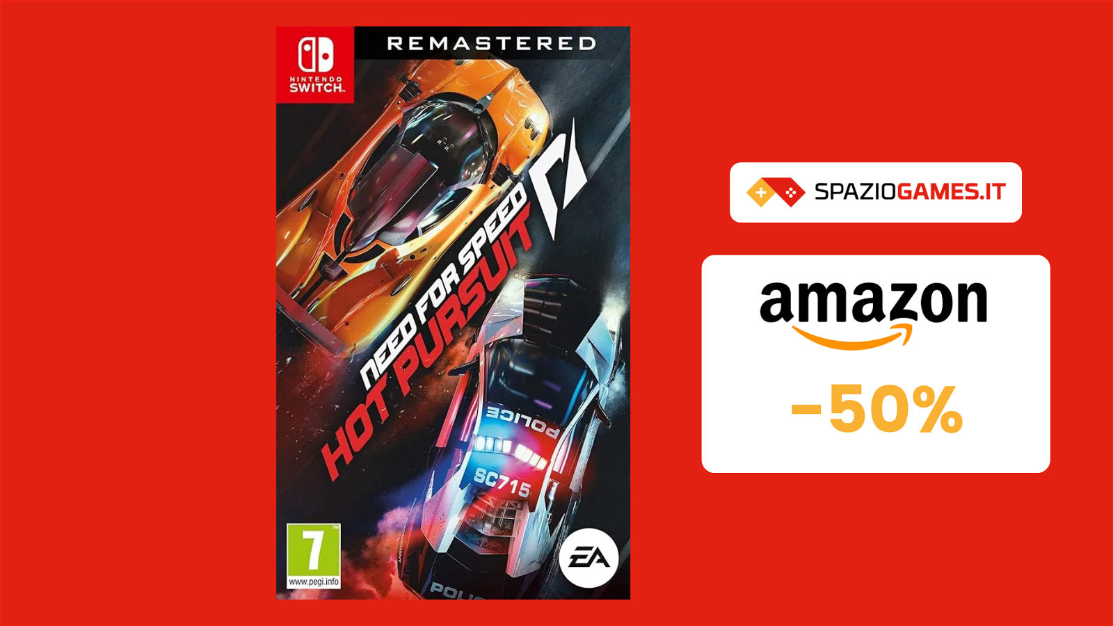 Need for Speed: Hot Pursuit Remastered per Nintendo Switch a 20€! -50%!