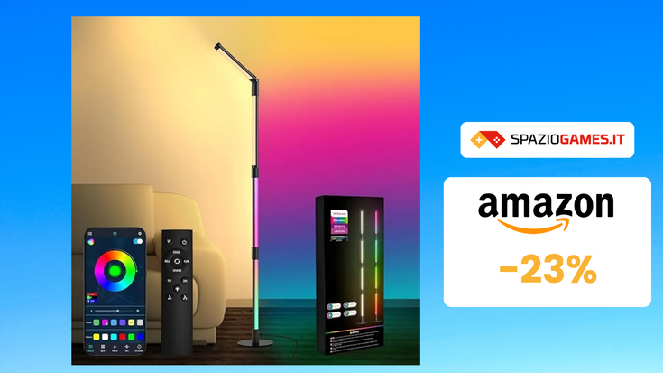 BELLISSIMA Lampada da Terra LED RGB a SOLI 50€! -23%!