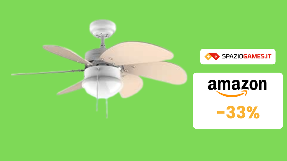 Immagine di Ventilatore da soffitto Cecotec con lampada a 38€! OFFERTA a TEMPO!