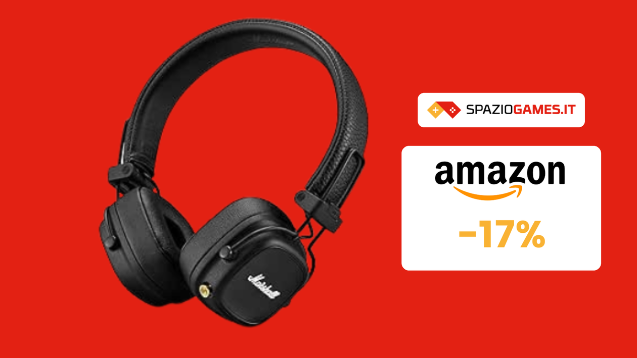 Immagine di Cuffie Bluetooth Marshall in OFFERTA a TEMPO su Amazon!