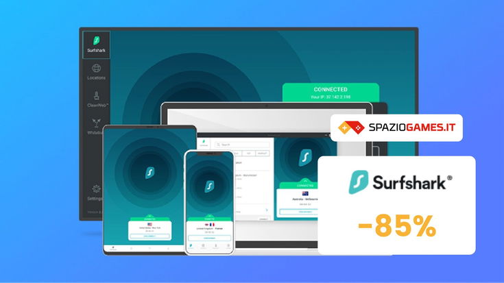 Surfshark VPN: fino all'85% di sconto e 2 mesi GRATIS!