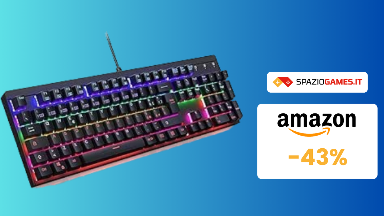 Immagine di Tastiera gaming meccanica al prezzo PICCOLISSIMO di 12€!