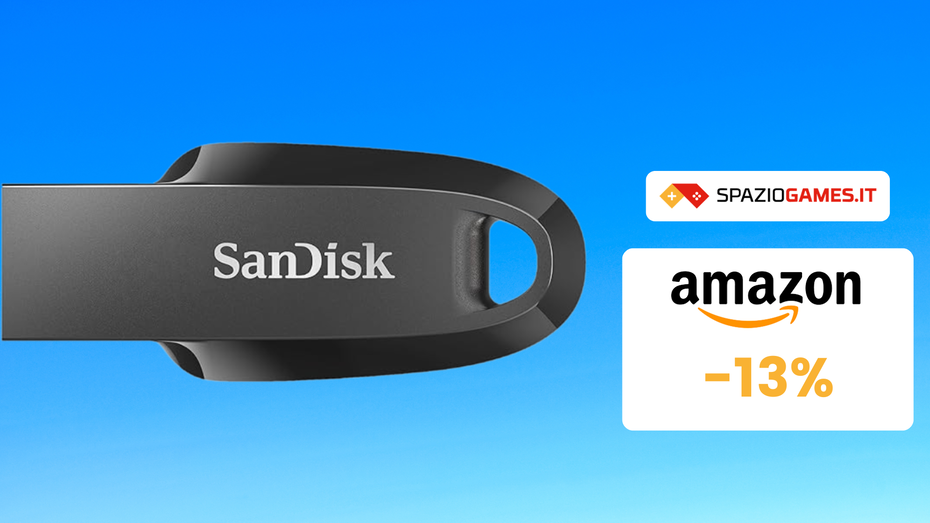 Immagine di SOLTANTO 9€ per la Chiavetta USB SanDisk Ultra Curve!