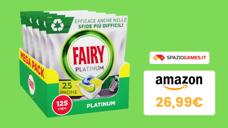 OFFERTA TOP per Fairy Platinum, 125 capsule a MENO di 27€!