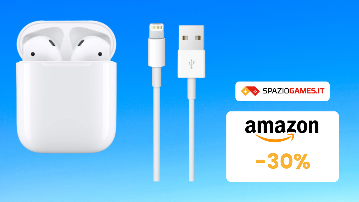 Immagine di WOW! Apple AirPods 2 al MINIMO STORICO! Solo 105€ (-30%)