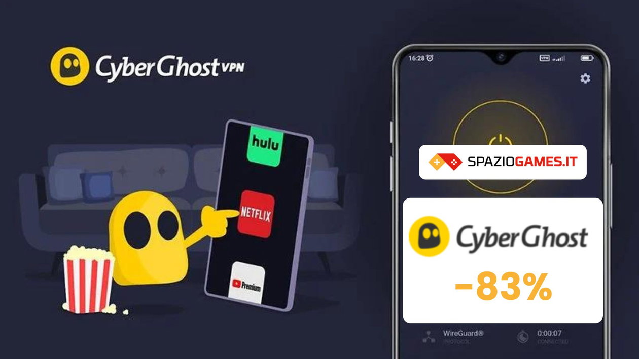 Immagine di Cyberghost VPN; 4 mesi GRATIS e fino all'83% di SCONTO!