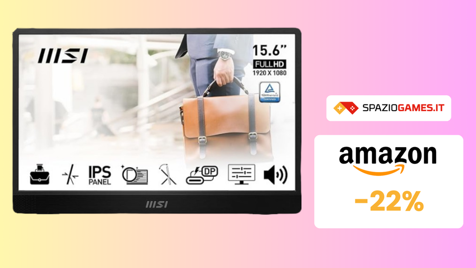 Immagine di Monitor portatile MSI PRO in OFFERTA a TEMPO a 100€! -22%!