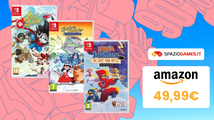 BUNDLE Pocky & Rocky + Ninja JaJaMaru + Jitsu Squad a MENO DI 50€!