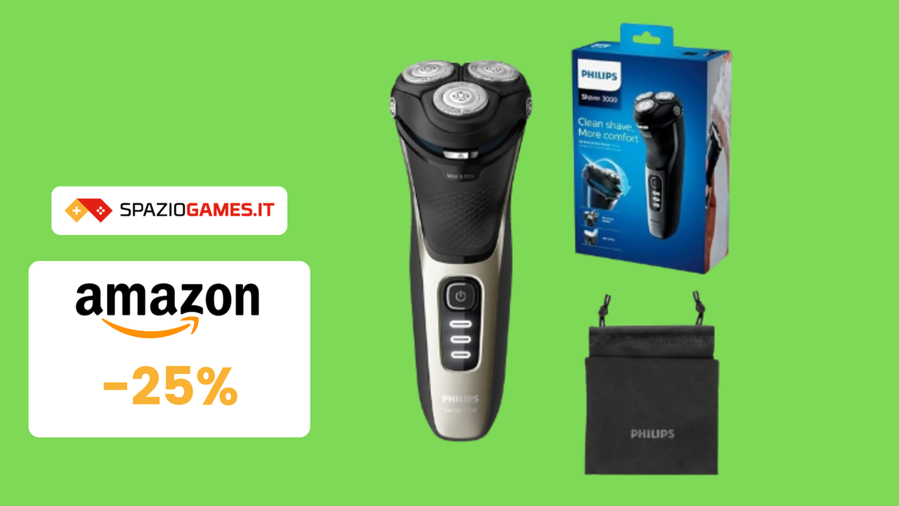 Immagine di Rasoio elettrico Philips Shaver Serie 3000 in OFFERTA LAMPO a 60€!