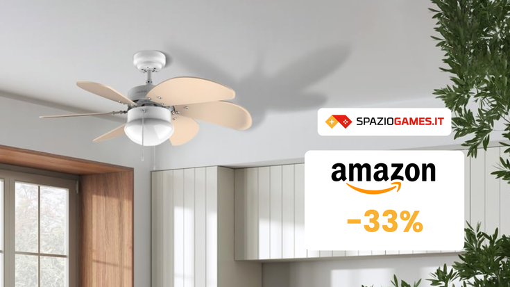 Preparati all'estate con questo ventilatore da soffitto: costa meno di 40€!