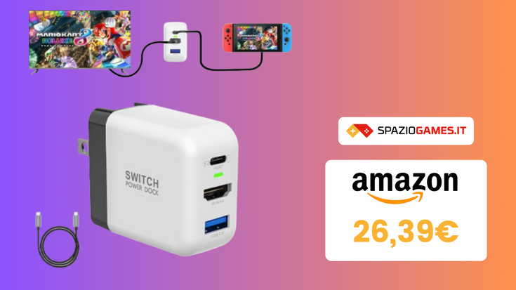 SUPER OFFERTA! Dock da viaggio per Switch OLED a SOLI 26€!