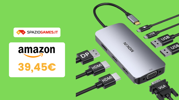 Usa due monitor spendendo solo 39€ grazie a questa docking station!