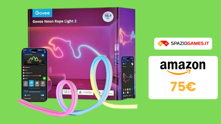 Striscia LED Govee Neon Rope Light 2 a soli 75€ con il COUPON SCONTO!