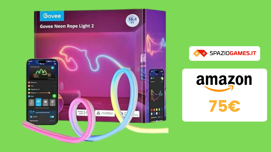 Immagine di Striscia LED Govee Neon Rope Light 2 a soli 75€ con il COUPON SCONTO!