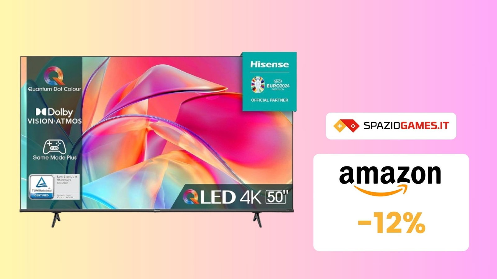 Smart TV Hisense 50" QLED 4K: prezzo sempre PIÙ BASSO! Su Amazon a soli 379€!