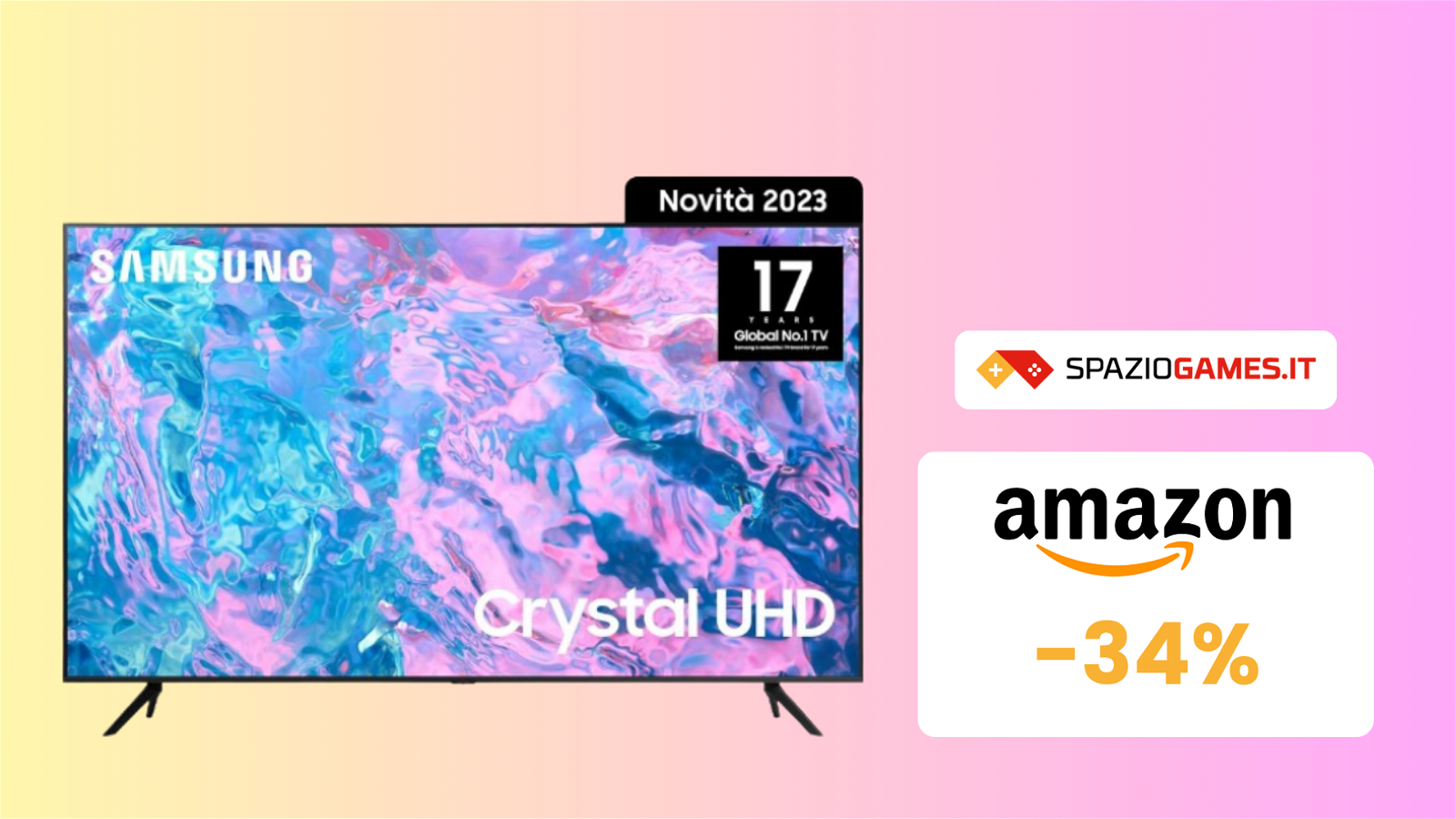 CHE PREZZO! TV Samsung Crystal UHD da 55'' a prezzo TOP! (-240€)