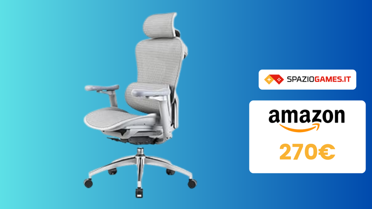 Sedia da Ufficio Sihoo Doro C300 in OFFERTA a TEMPO su Amazon!