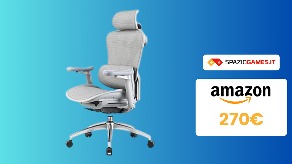 Immagine di Sedia da Ufficio Sihoo Doro C300 in OFFERTA a TEMPO su Amazon!