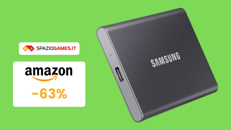 Immagine di Utile SSD Esterno Samsung con SCONTO del 38%! In offerta a 99€!