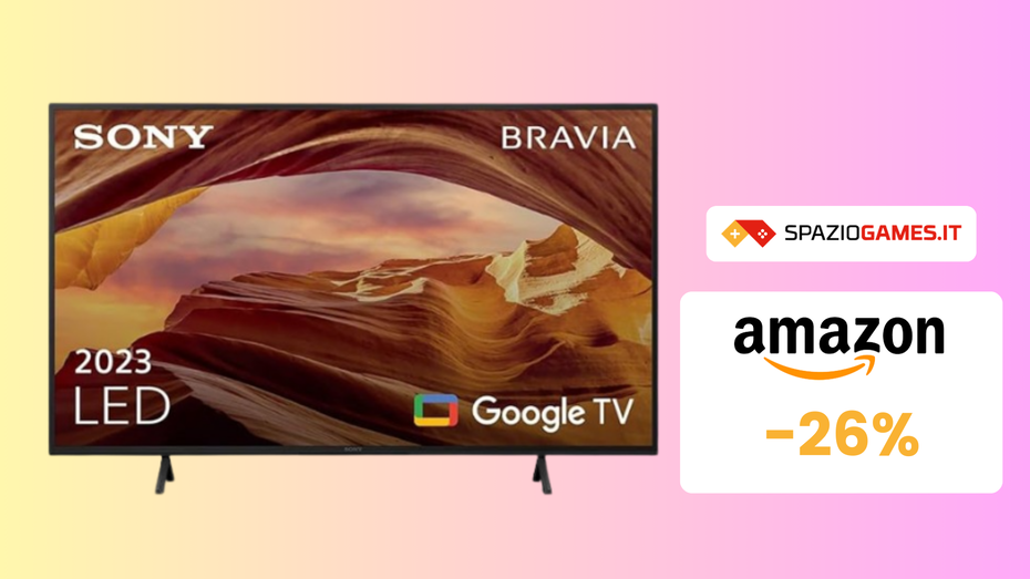 Immagine di TV Sony Bravia da 43" a 519€ con lo SCONTO SUPER del 26%!