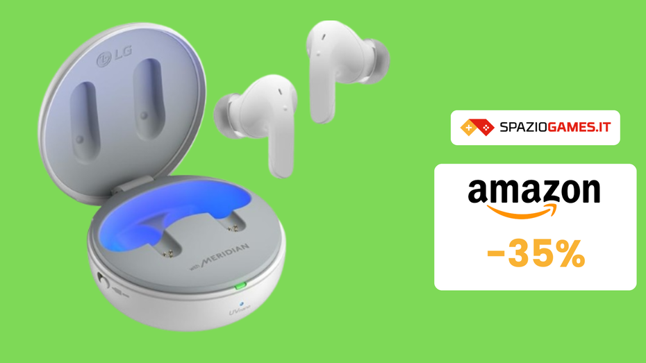 Immagine di Auricolari auto-igienizzanti di LG in OFFERTA su Amazon! -35%!