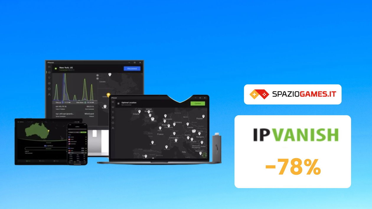 Immagine di IPVanish VPN: fino al 78% di sconto per una protezione completa online