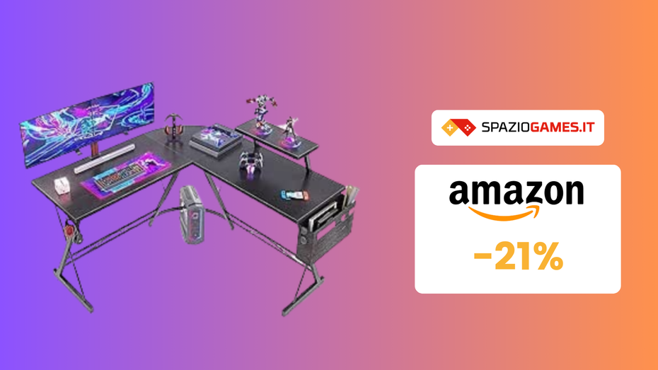 Immagine di BELLISSIMA Scrivania da gaming a 76€ su Amazon!