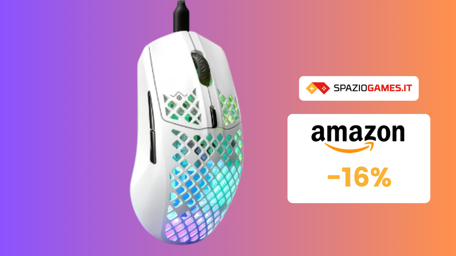 Immagine di Mouse da gaming SteelSeries Aerox 3 a SOLI 40€! LEGGERISSIMO!