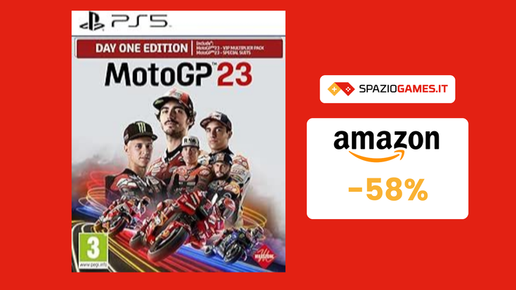 MotoGP 23 - Day One Edition per PS5 a 30€! SCONTO del 58%!