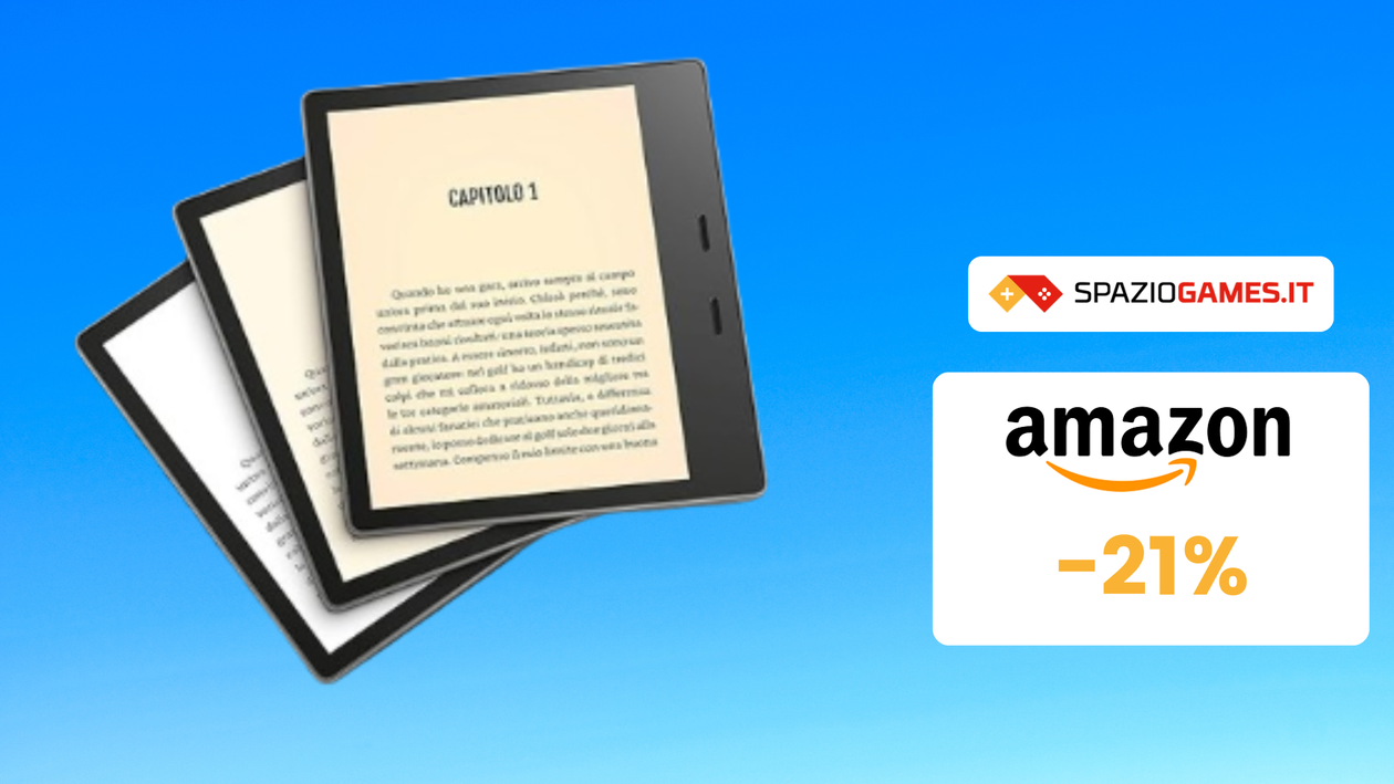 Immagine di Kindle Oasis da 32 GB in OFFERTA a TEMPO con SCONTO del 21%!
