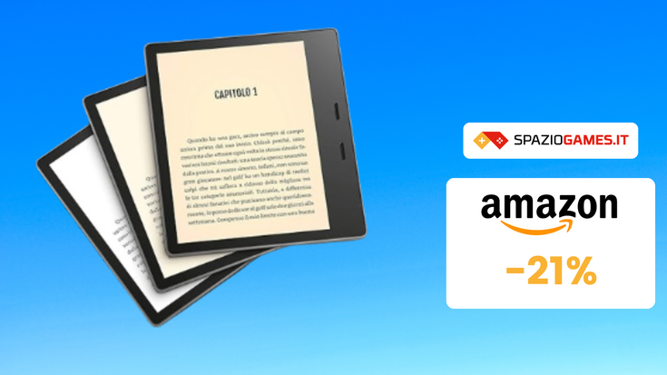 Kindle Oasis da 32 GB in OFFERTA a TEMPO con SCONTO del 21%!