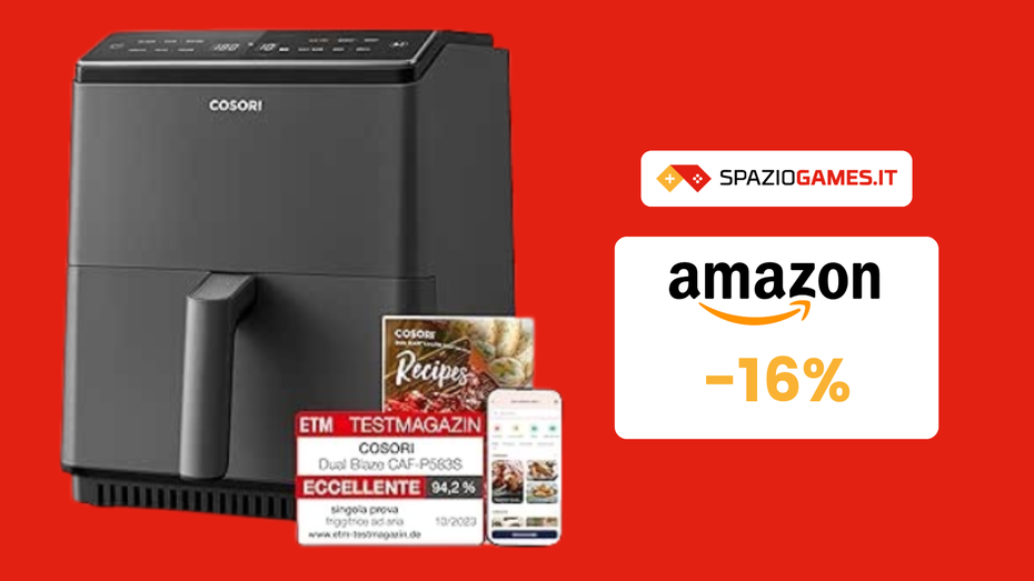 Immagine di Friggitrice ad aria Cosori in OFFERTA LAMPO! 160€! -16%!