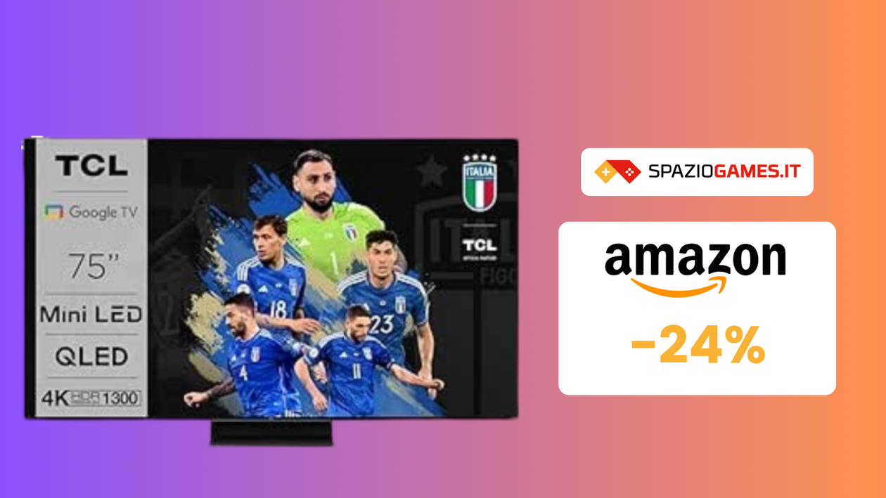Immagine di TV Mini LED da 75" con audio Onkyo in OFFERTA su Amazon!