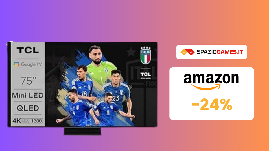 Immagine di TV Mini LED da 75" con audio Onkyo in OFFERTA su Amazon!