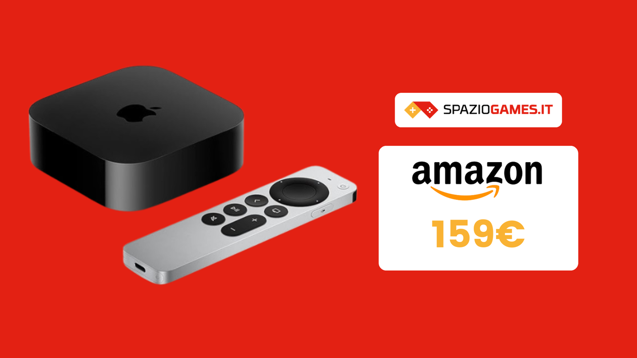 Immagine di Apple TV 4K 64 GB Wi-Fi a 159€ in offerta su Amazon!