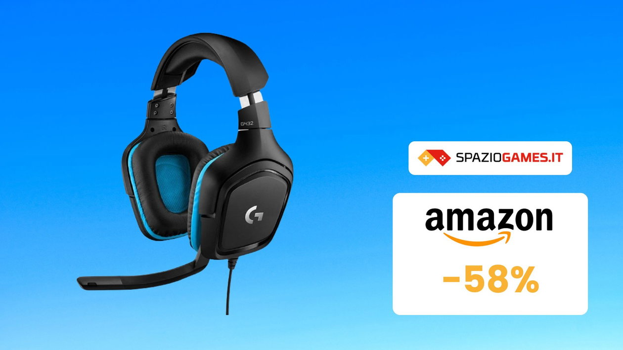 Immagine di Queste cuffie gaming Logitech oggi vi costano MENO della metà! (-58%)