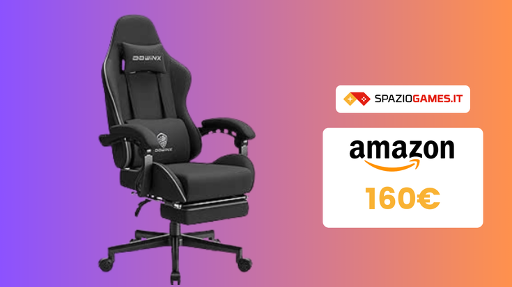 Sedia da gaming ergonomica Dowinx a 160€ con sconto e coupon!