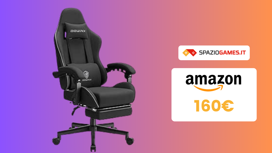 Immagine di Sedia da gaming ergonomica Dowinx a 160€ con sconto e coupon!