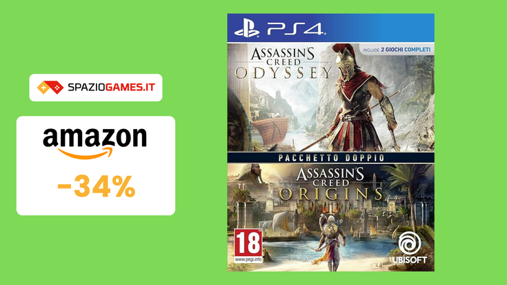 Assassin's Creed Origins + Odyssey per PS4 a 33€! Prezzo top!