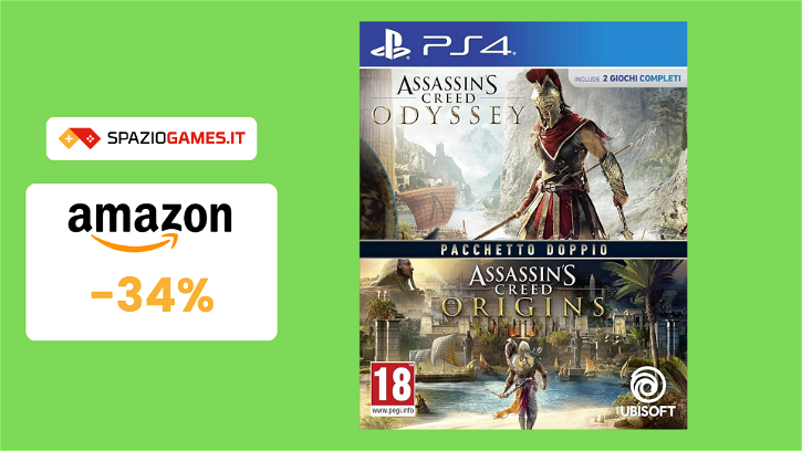 Immagine di Assassin's Creed Origins + Odyssey per PS4 a 33€! Prezzo top!