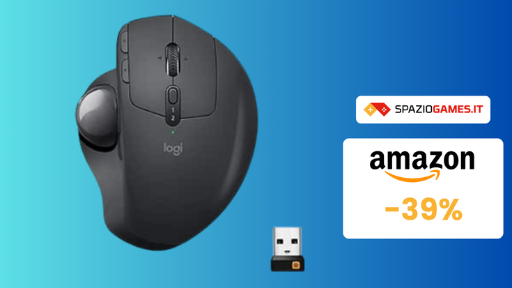 Mouse wireless Logitech MX Ergo a 76€! Basta dolori!