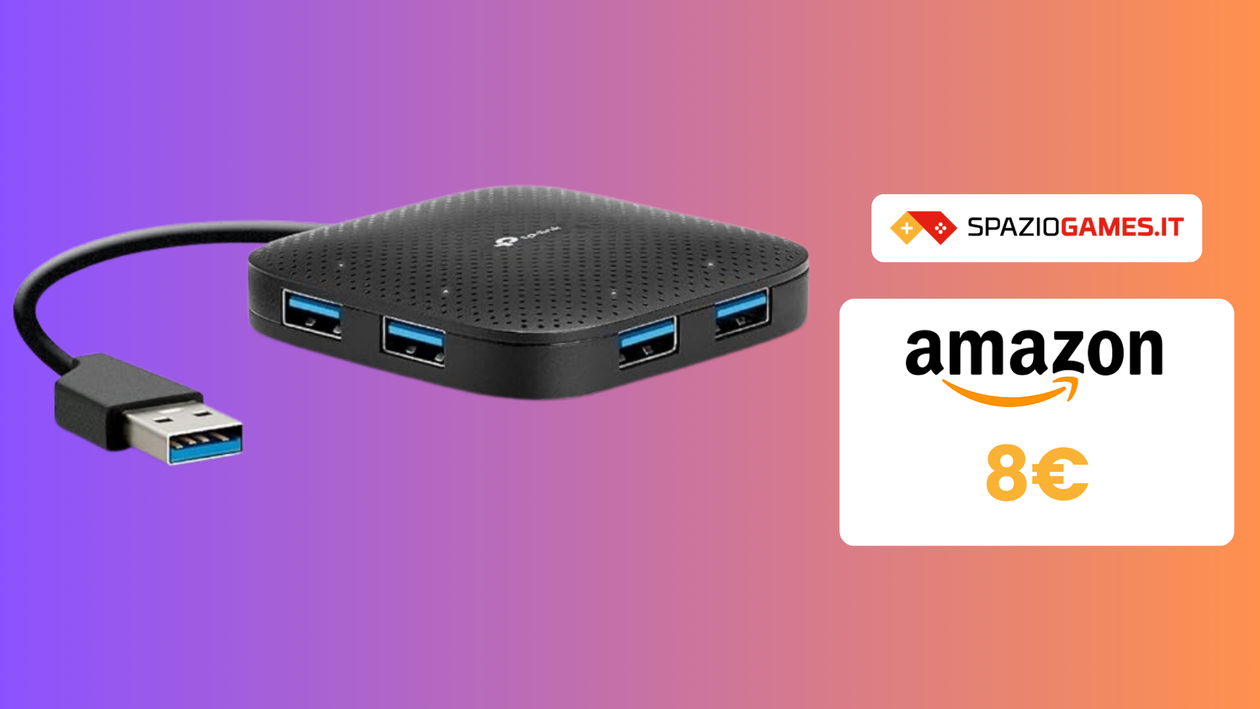 Immagine di Hub USB TP-Link con 4 porte a soli 8€ con DOPPIO SCONTO!